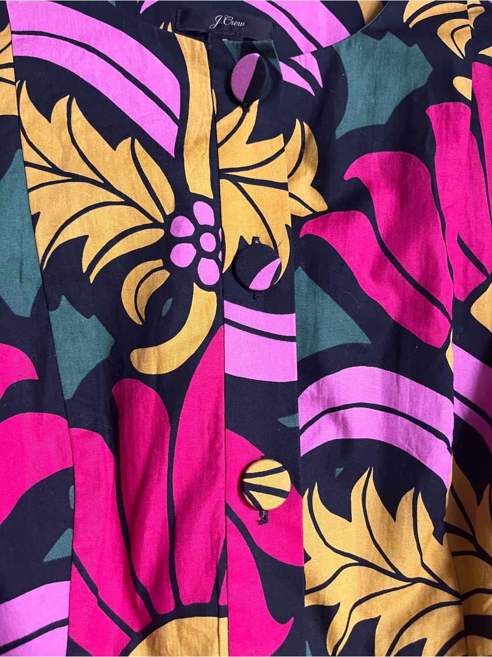 J. Crew Pink & Yellow Floral Shift Dress - Picture 3 of 11